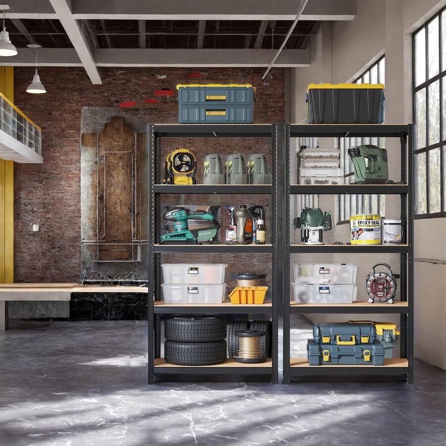 Songmics Plank – Zwaar – Opbergplank – 40 x 90 x 180 cm – Metalen Frame