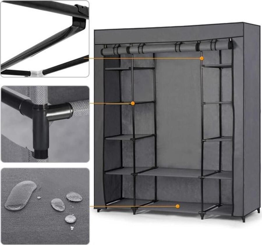 Songmics RoyaLuxe Kledingkast Kledingkasten Slaapkamer Kledingkast Slaapkamer Kleding Kast Garderobekast Garderoberek Kast Opbergkast Opberg Kast
