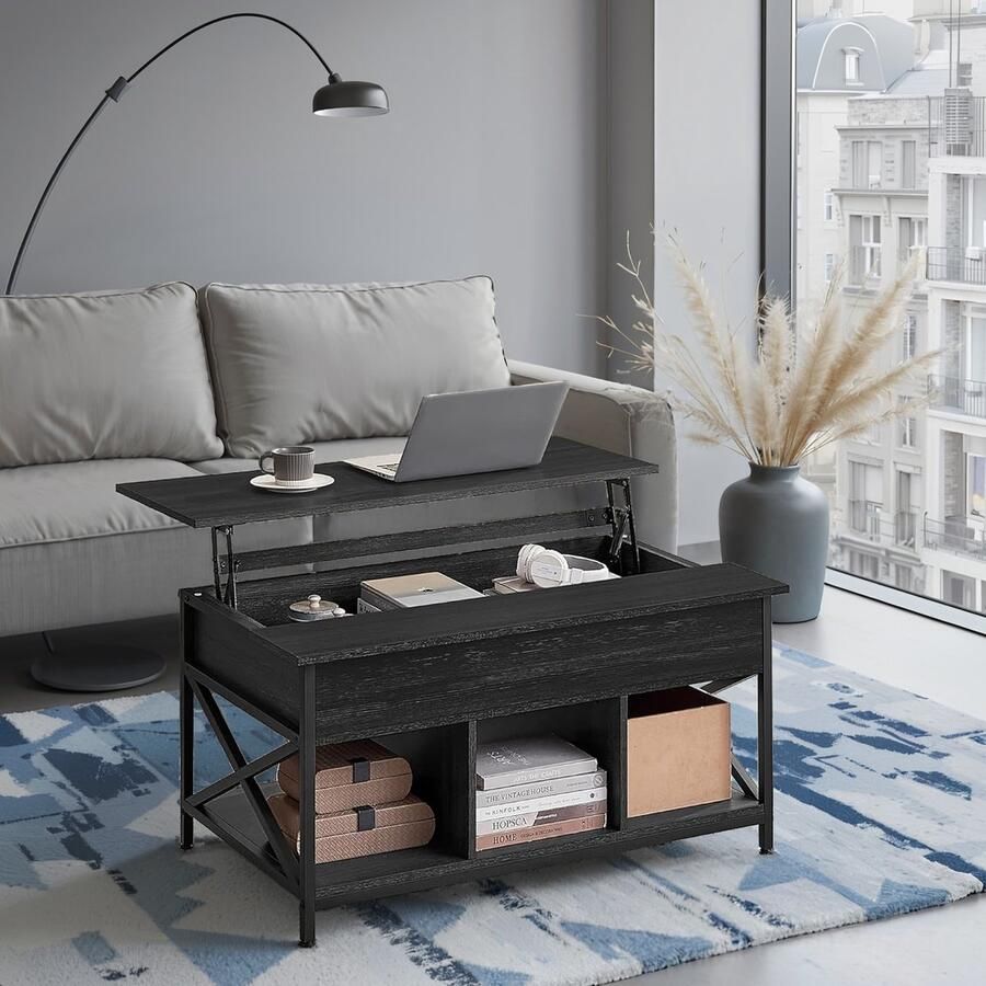 Songmics Salontafel – In Hoogte Verstelbaar – Tafelblad – Stijlvolle Woonkamertafel