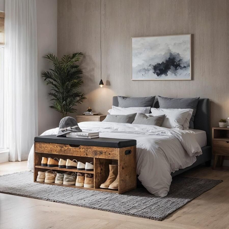 Songmics Schoenenbank – Met Opbergruimte – Gestoffeerd – Voor Entree Of Hal