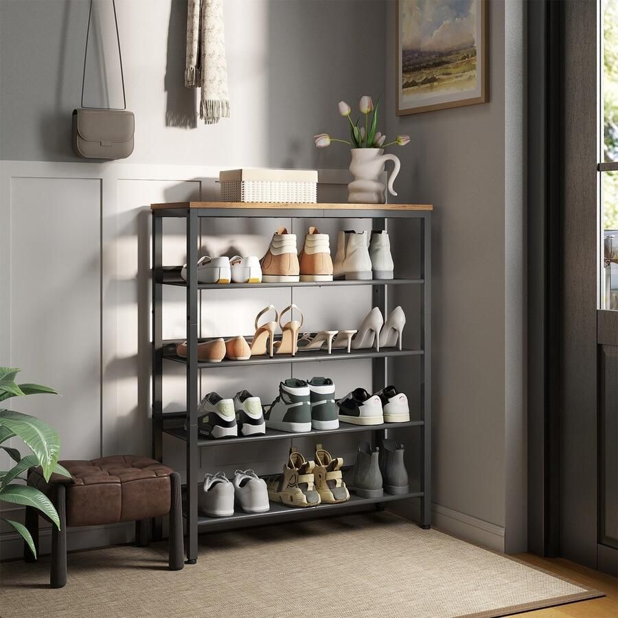 Songmics Schoenenrek – 5 Niveaus – Stevig en Functioneel