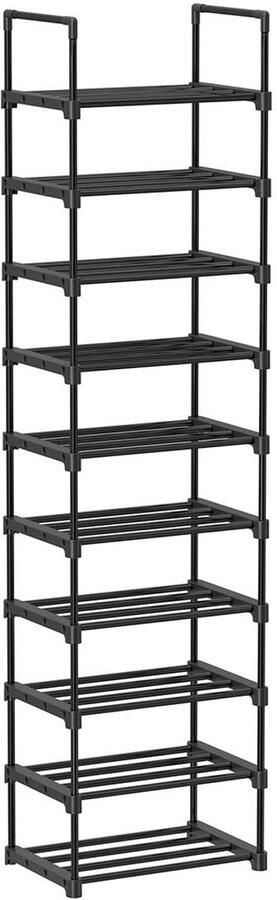 Songmics Schoenenrek – Met 10 Planken – Groot Schoenenopbergsysteem