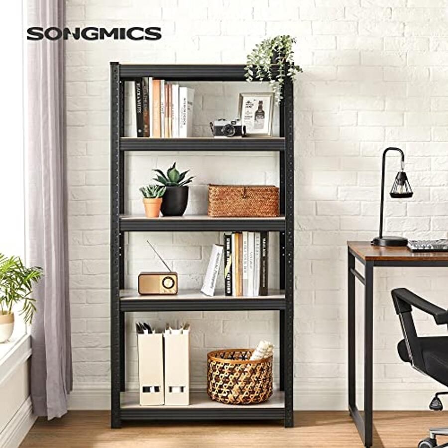 Songmics Stalen Opbergrek Zwart 150 x 75 x 30 cm