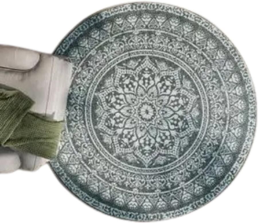 Songmics Tapijt Kleed Vloerkleed Rond Huiskleed -Woonkamer Slaapkamer Antislip Laagpolig Wasbaar 170 x 120 cm Donker Grijs