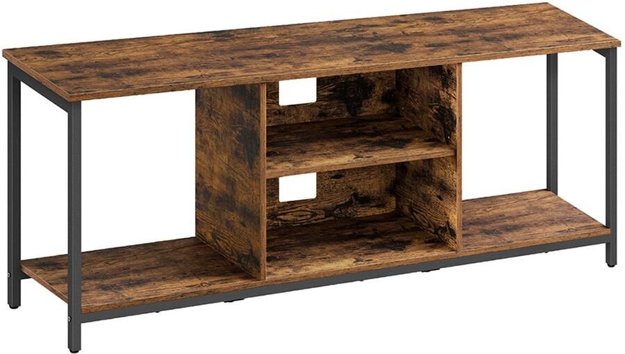 Songmics TV-Meubel Met Open Vakken Geschikt voor Televisies tot 65 Inch Bruin