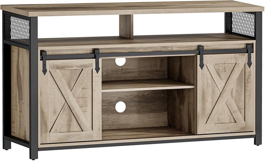 Songmics TV-Meubel – Met Verstelbare Planken – Metalen Frame – Modern TV-Meubel