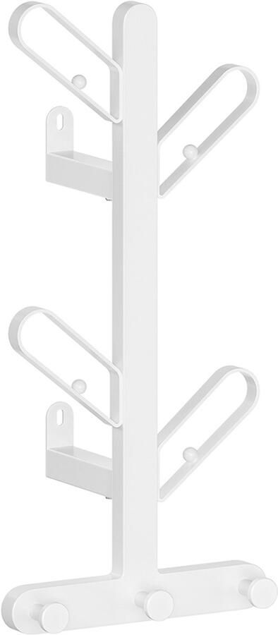 Songmics Wandkapstok – Boomvormig – 7 Haken – Parelwit – Elegante Wanddecoratie