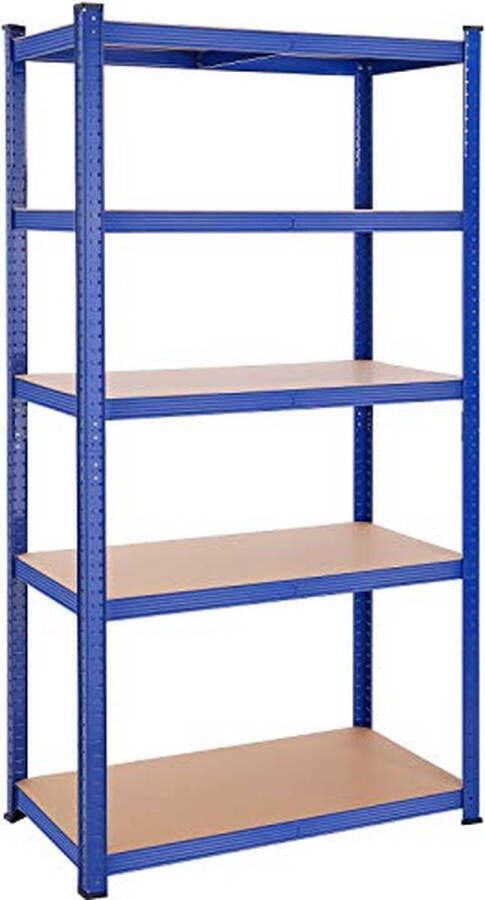 Songmics Stalen stellingkast met 5 etages capaciteit 600kg 50x100x200cm blauw