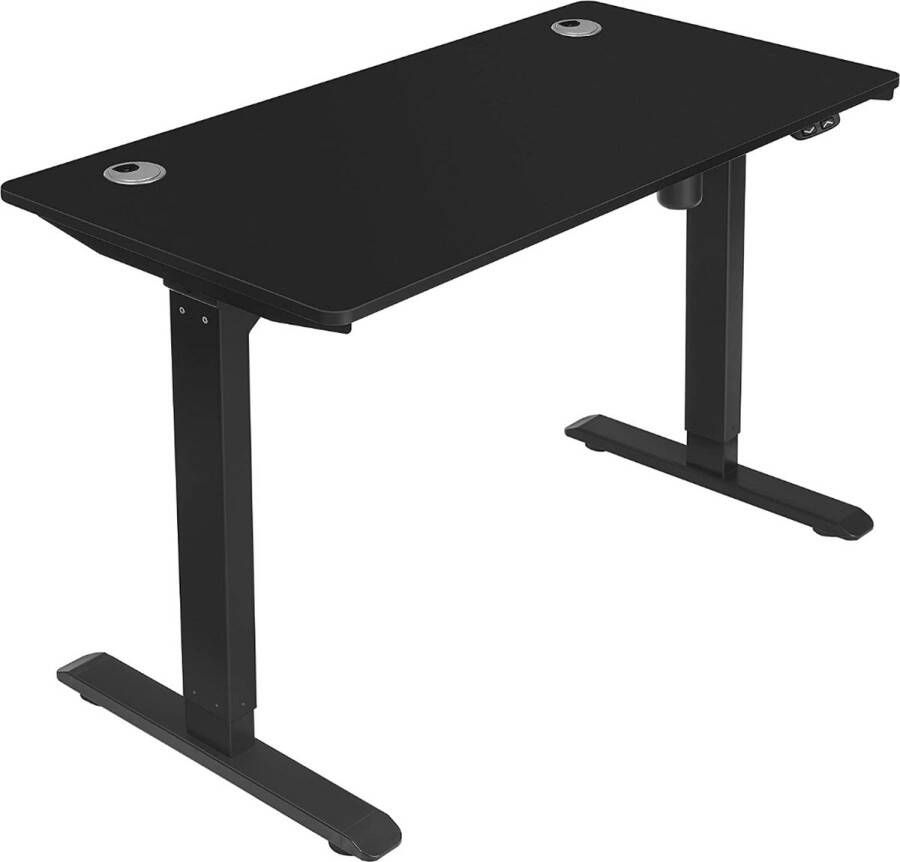 Songmics Zit-sta Electrisch verstelbare bureau Tafelframe met motor bureaustandaard voor ideale hoogte 120 x 60 x (73-114) cm staal zwart