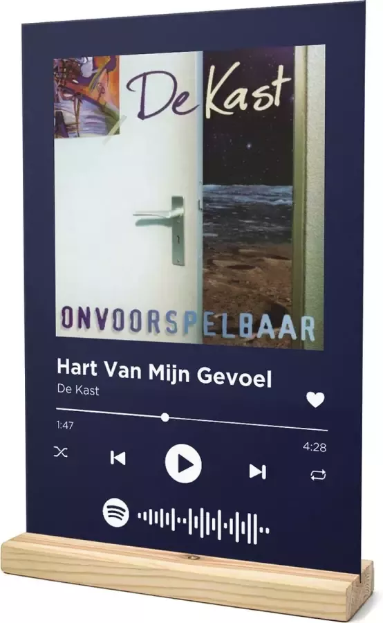 Songr Spotify Muziek Bordje Hart Van Mijn Gevoel De Kast 20x30 Blauw Dibond Aluminium Plaat Cadeau Tip voor Man en Vrouw