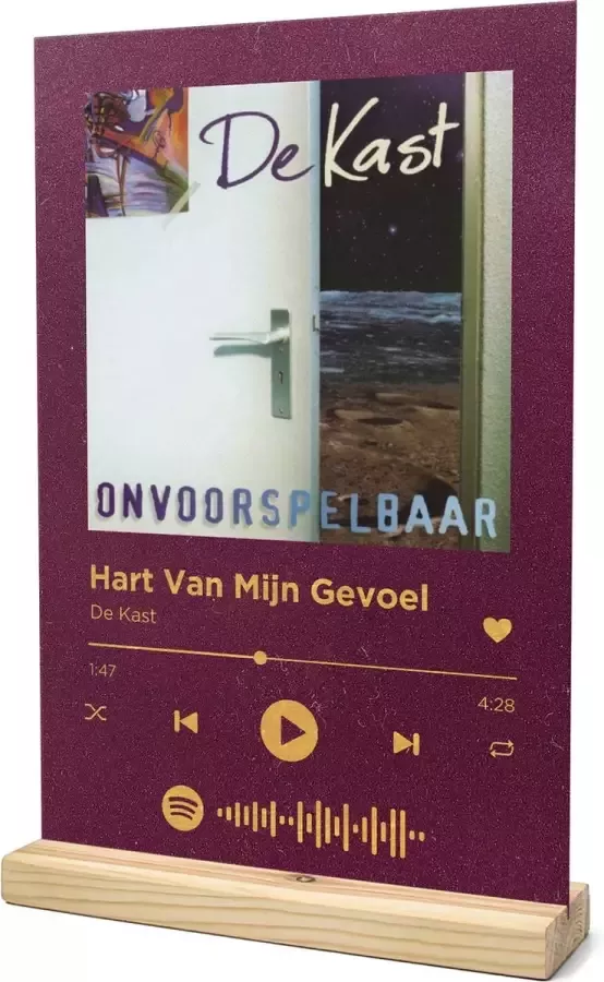 Songr Spotify Muziek Bordje Hart Van Mijn Gevoel De Kast 20x30 Rood Dibond Aluminium Plaat Cadeau Tip voor Man en Vrouw