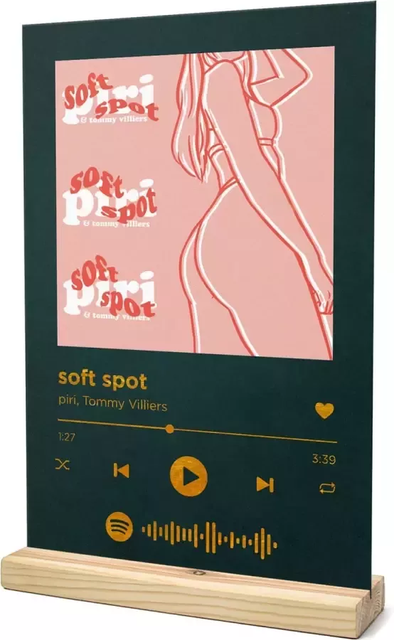 Songr Spotify Muziek Bordje soft spot piri Tommy Villiers 20x30 Groen Dibond Aluminium Plaat Cadeau Tip voor Man en Vrouw