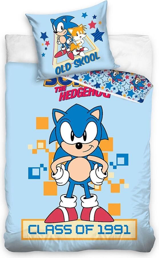 Sonic Dekbedovertrek Class of 1991 140 x 200 cm 65 x 65 cm