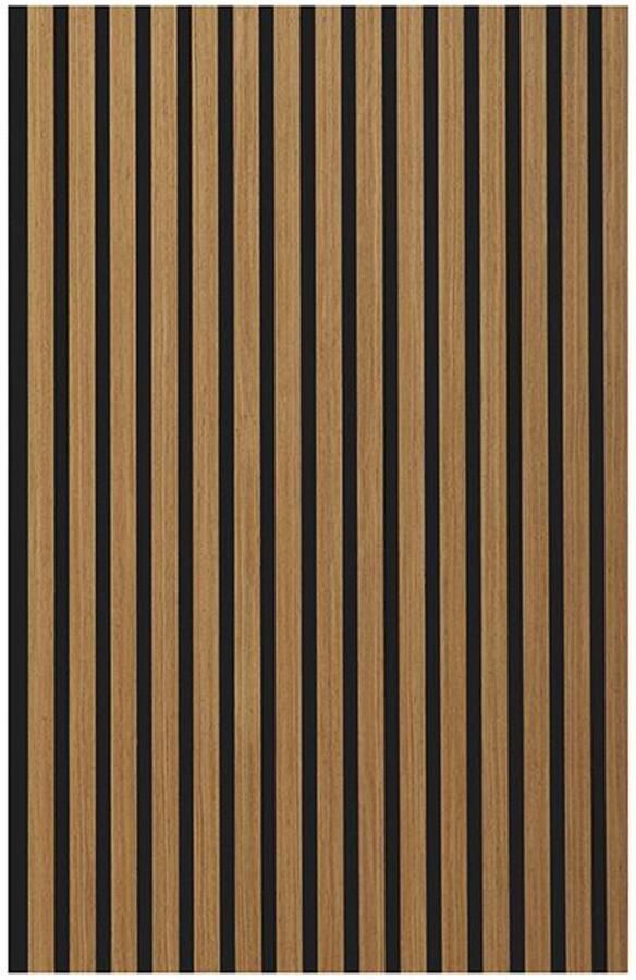 SONIDO Houten akoestische panelen 120x56cm per stuk 1 366 m² Echt houtfineer (eiken) & akoestisch vilt (zwart) Gevelbekleding geluidsisolatie akoestisch paneel