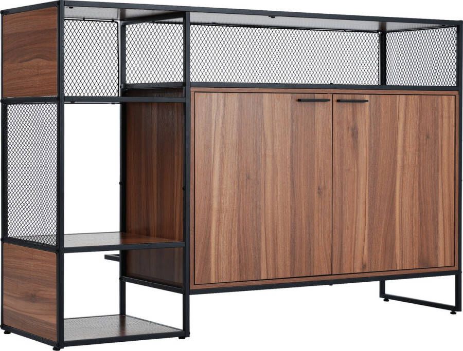 SONNENH Keukenkast ladekast dressoir bartafel eettafel industrieel design 138*93*40cm bruin
