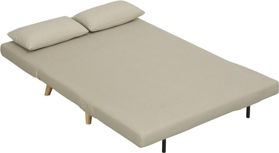 SONNENH HOMCOM Slaapbank 130 x 78 cm Samtlook verstelbare rugleuning lendenkussen