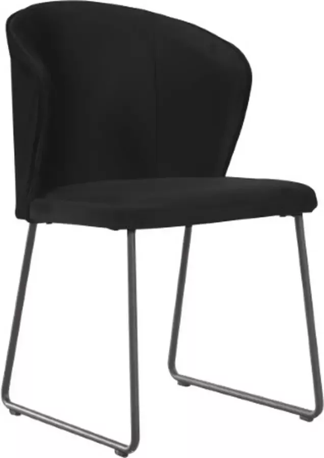 Soof & Tess Soof&Tess Set van 2 Amalfi Eetkamerstoel Zwart Fluweel Velvet Industrieel Met armleuning Easy Clean Stoffen Hoge Kwaliteit - Foto 2