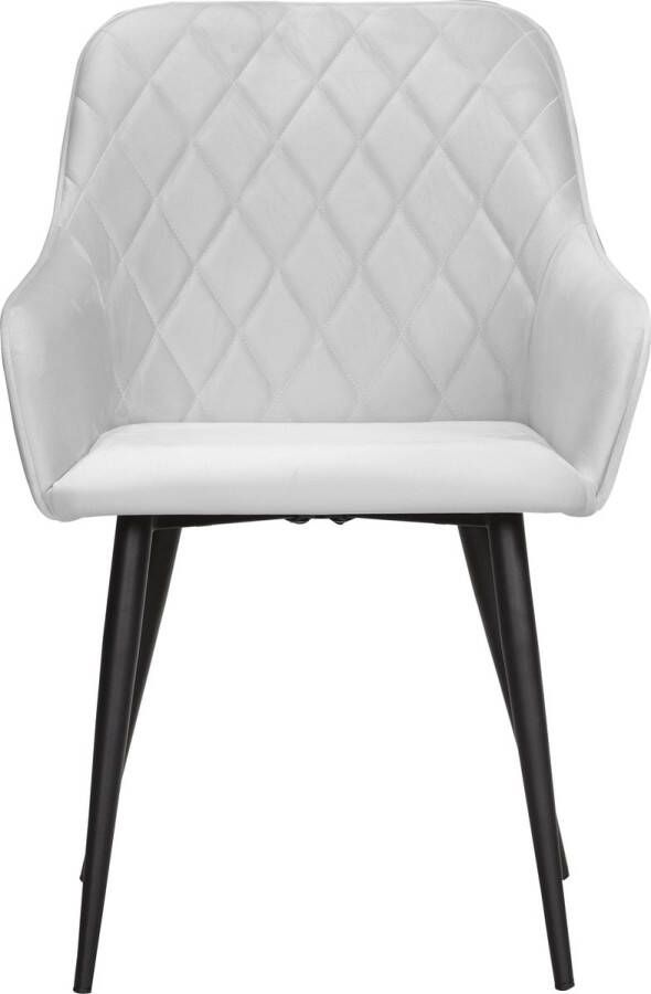 Soof & Tess Soof&Tess Set van 4 Bergamo Eetkamerstoel Crème Fluweel Velvet Industrieel Met armleuning Easy Clean Stoffen Hoge Kwaliteit