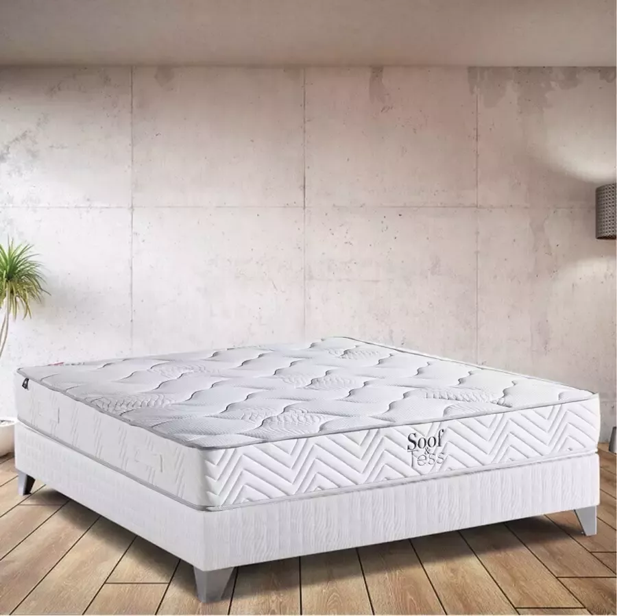 Soof & Tess Soof&Tess Gold Hybride Matras Visco 7 zones Pocketvering Stof met Aloë Vera 160 x 200 cm