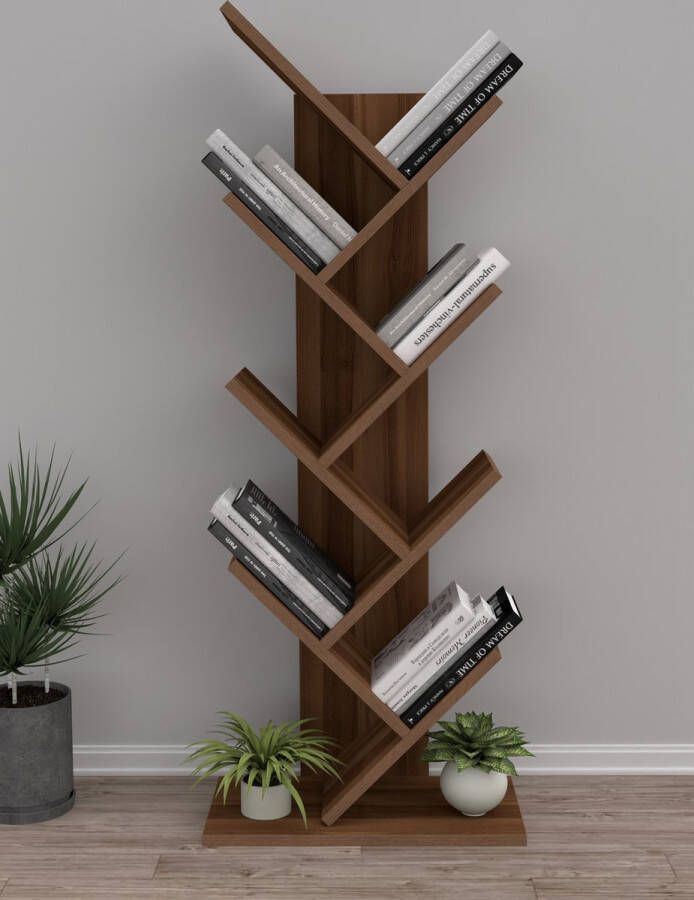 Soof & Tess Soph&Tess Boekenkast 8 Planken Boomvormig – Industriële boekenplank – Industrieel Boekenrek