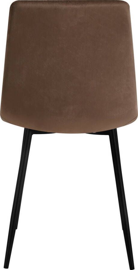 Soof & Tess Soph & Tess Eetkamerstoel Pescara Bruin van Kleur Metalen poten Velvet stoffering Modern design