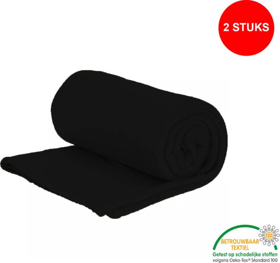 Sorprese Soft Plaid 2 stuks 130x170 cm Fleece Deken Super Zacht en Warm Plaid voor op de Bank Bed of Woonkamer Decoratie Zwart Sinterklaas Kerst - Foto 2