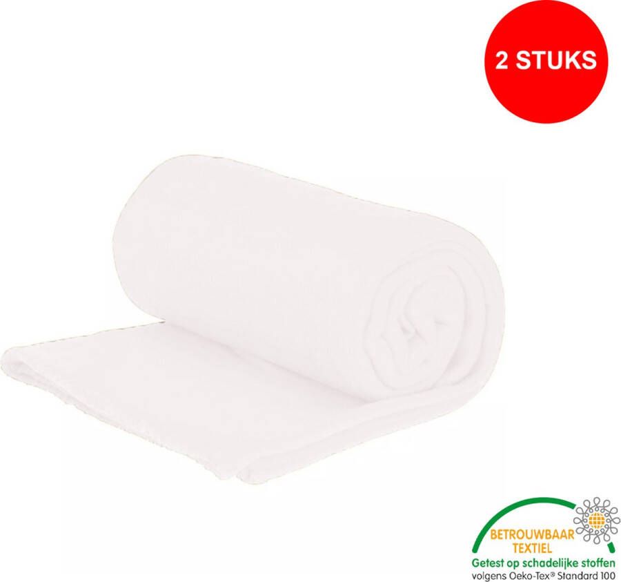 Sorprese Soft Plaid 2 stuks 130x170 cm Fleece Deken Super Zacht en Warm Plaid voor op de Bank Bed of Woonkamer Decoratie Wit Sinterklaas Kerst