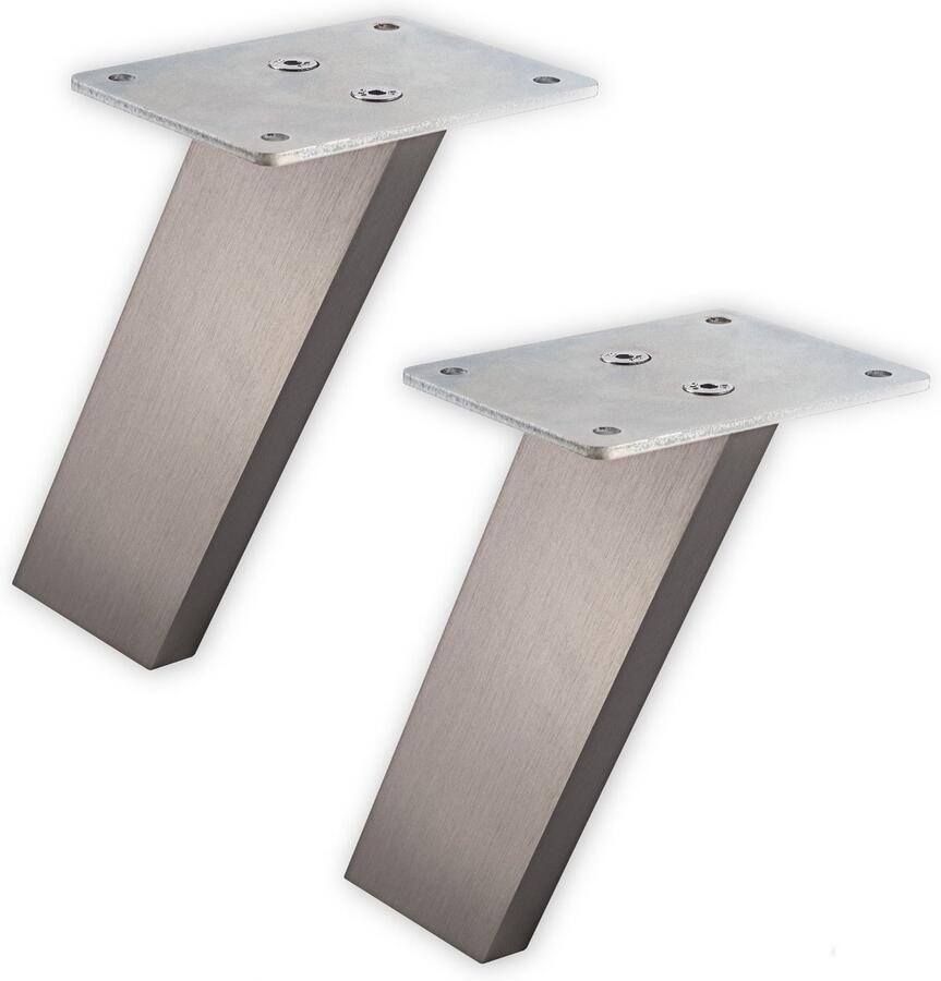 Sotech 1 Paar (2 x) SO-TECH Barconsole COUNTER Alu massief in RVS-look fijn geslepen Hoogte 178 mm schuin 60°Barconsole