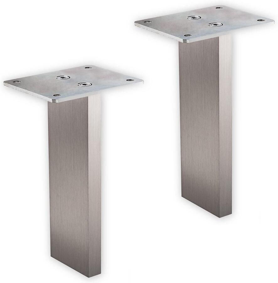 Sotech 1 Paar (2 x) SO-TECH Barconsole COUNTER Alu massief in RVS-look fijn geslepen Hoogte 178 mm recht Barconsole