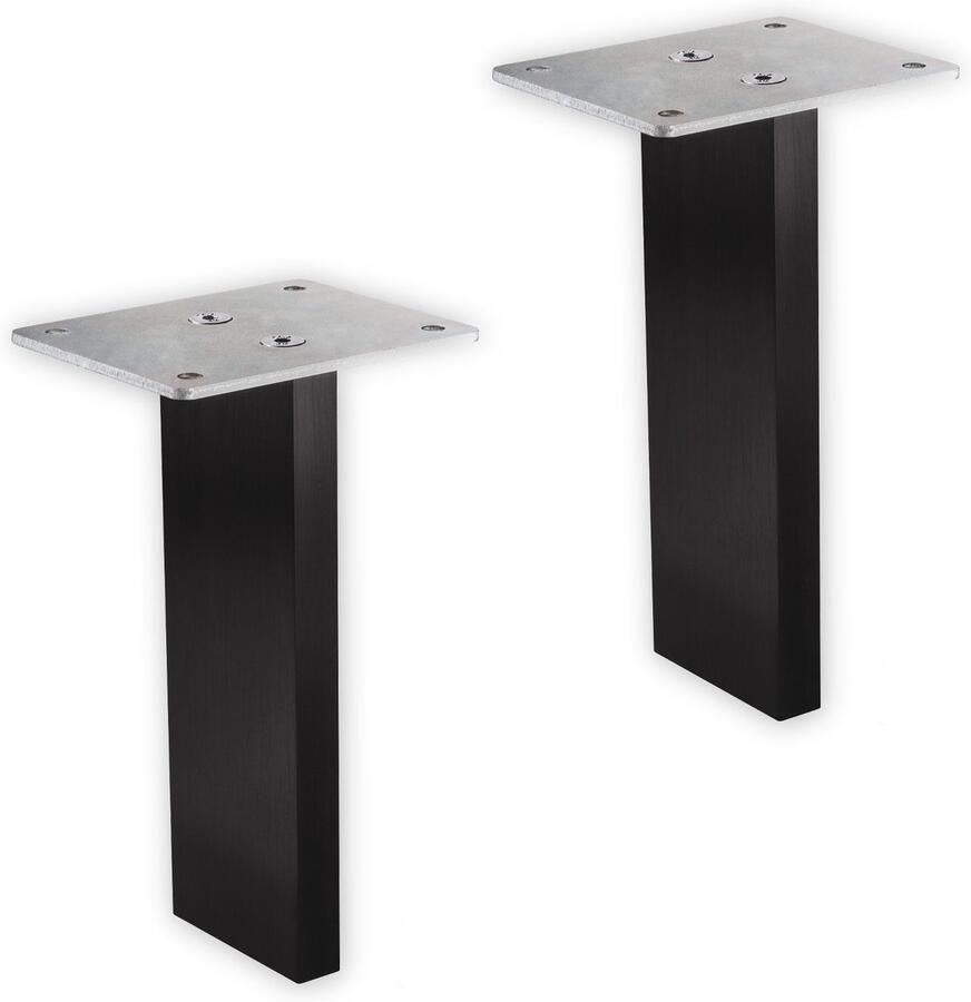 Sotech 1 Paar (2 x) SO-TECH Barconsole COUNTER Alu massief zwart geanodiseerd fijn geslepen Hoogte 178 mm recht Barconsole