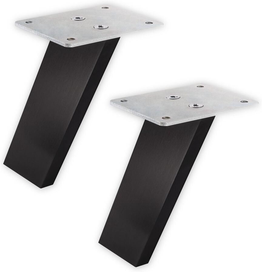 Sotech 1 Paar (2 x) SO-TECH Barconsole COUNTER Alu massief zwart geanodiseerd fijn geslepen Hoogte 178 mm schuin 60° Barconsole