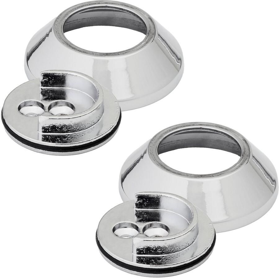 Sotech 1 paar kledingroede lagers conisch gepolijst chroom kledingroede