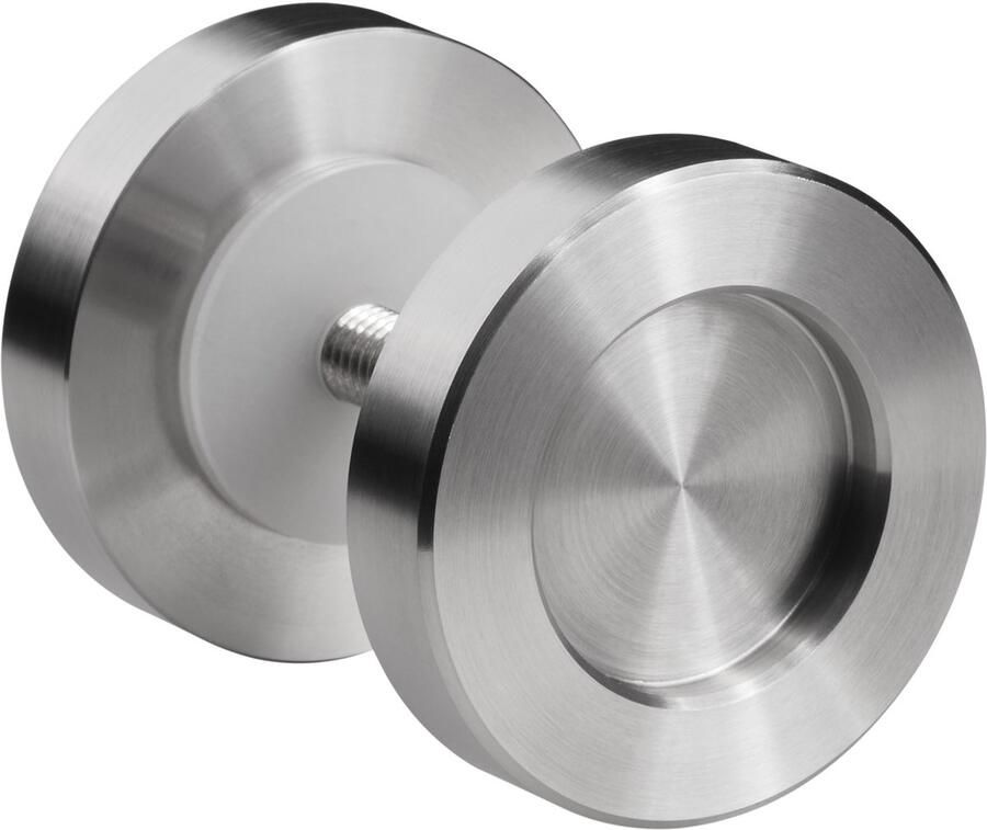 Sotech 1 paar Schuifdeurgrepen ENISA Ø 50 mm geborsteld roestvrij staal voor houten deuren