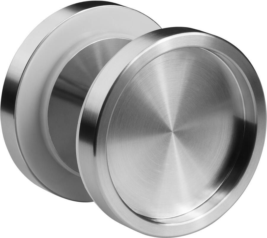 Sotech 1 paar Schuifdeurgrepen JULIKA Ø 64 mm geborsteld roestvrij staal voor houten deuren