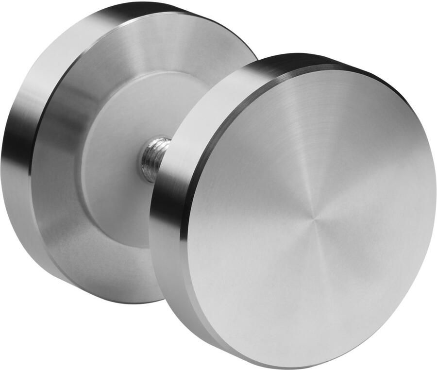 Sotech 1 paar Schuifdeurgrepen MEYRA Ø 50 mm geborsteld roestvrij staal voor houten deuren