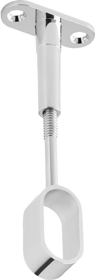 Sotech 1 stuk Garderobestanghouder voor ovale kledingstangen (30 x 15 mm) Gepolijst chroom in hoogte verstelbaar 84 112 mm