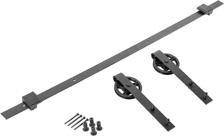 Sotech Schuifdeuren Set CHAMBER-1 2-delig. 2 m (om aan de zijkant vast te schroeven) zwart