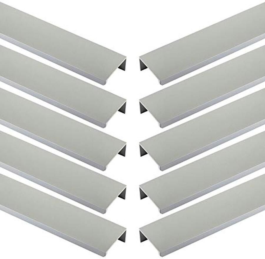 Sotech 10 meubelgrepen Blanket Jane 380 mm mat chroom BA 3 x 112 mm kastgrepen voor montage aan de binnenzijde van het front incl. bevestigingsschroeven