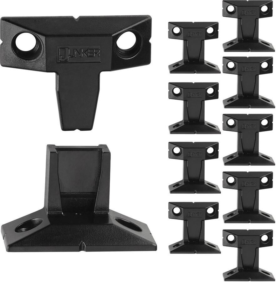 Sotech 10 Paar JUNKER Kastophang beslagen FLINK AE (voor Euro schroeven) Fronthouder stressbestendig tot 20 Kg Frontbeugel Paneelophanging Verbindingsbeslag