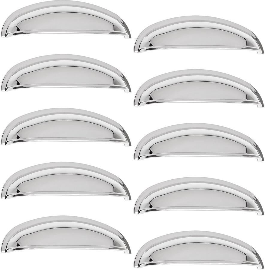 Sotech 10 stuk Schelpgrep NICK chroom gepolijst BA 96 mm lade handgrepen keuken handgreep van