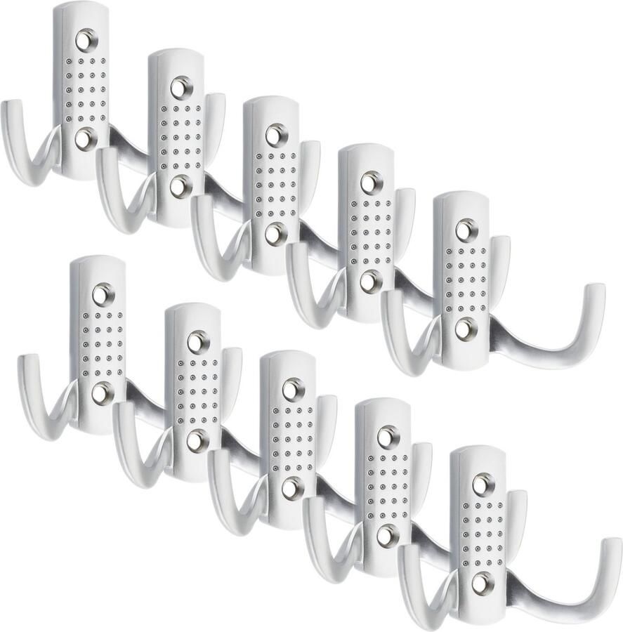 Sotech 10 stuks Kapstokhaken JASMIN STRONG Kort Chroom mat Nieuwe solide uitvoering mantelhaken
