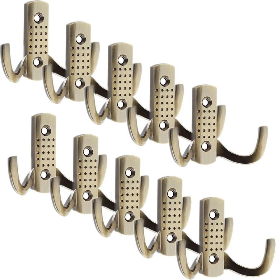 Sotech 10 stuks Kapstokhaken JASMIN STRONG Kort Gebruneerd Nieuwe solide uitvoering haken voor garderobes