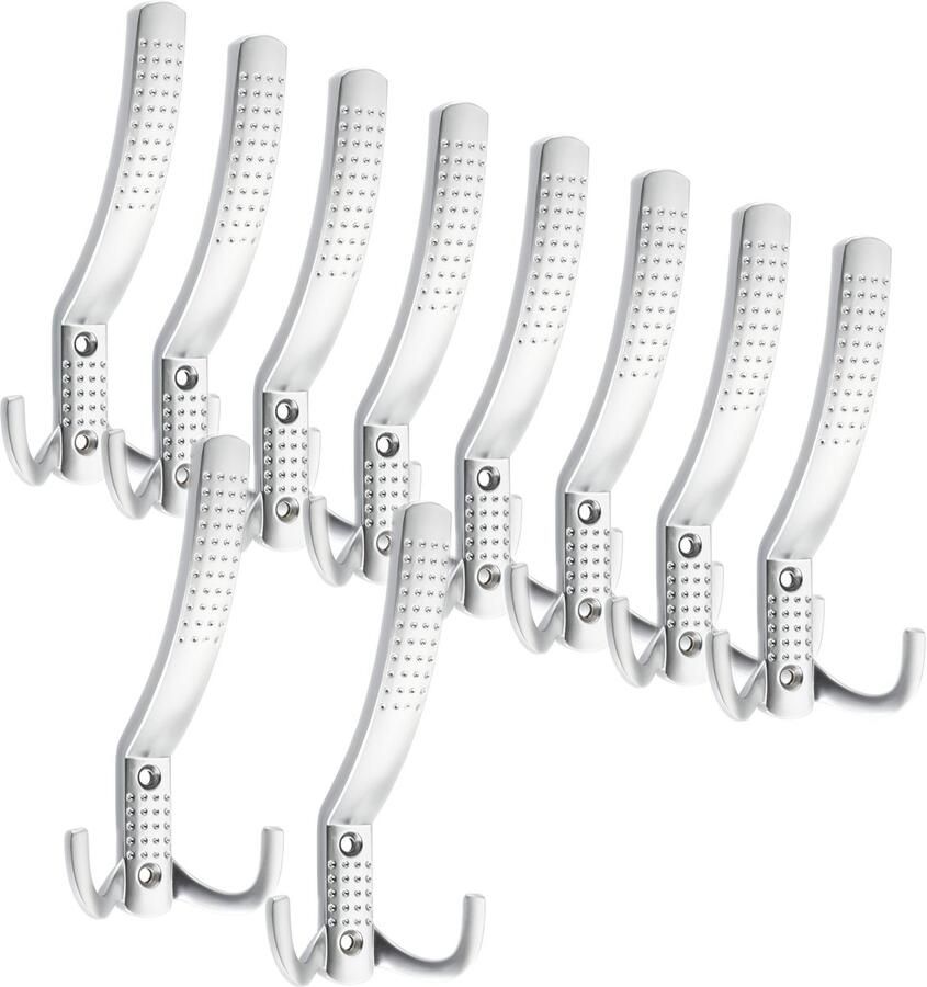 Sotech 10 stuks Kapstokhaken JASMIN STRONG Lang Chroom mat Nieuwe solide uitvoering haken voor garderobes