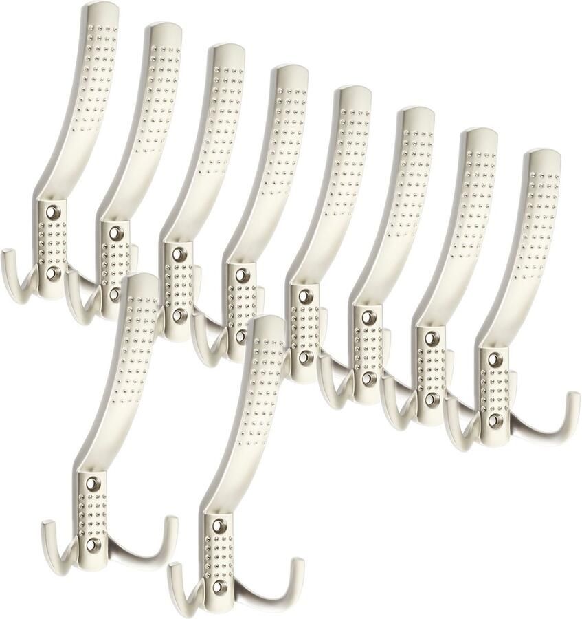 Sotech 10 stuks Kapstokhaken JASMIN STRONG Lang Roestvrijstalen Afwerking mat Nieuwe solide uitvoering kleerhaak