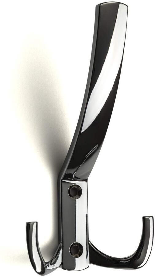 Sotech 10 stuks kapstokhaken Julie gepolijst chroom 76 x 147 mm incl. bevestigingsschroeven