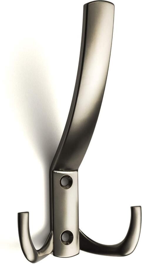 Sotech 10 stuks kapstokhaken Julie RVS-look mat 76 x 147 mm incl. bevestigingsschroeven