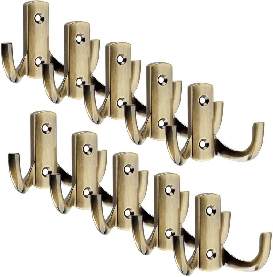 Sotech 10 stuks Kapstokhaken JULIE STRONG Kort Gebruneerd Nieuwe solide uitvoering wandgarderobe