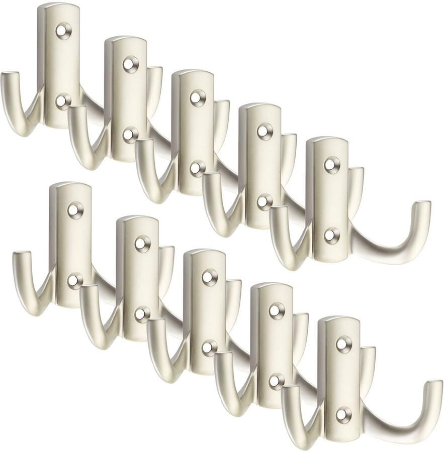 Sotech 10 stuks Kapstokhaken JULIE STRONG Kort Roestvrijstalen Afwerking mat Nieuwe solide uitvoering kleerhaak