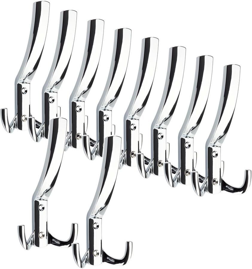 Sotech 10 stuks Kapstokhaken JULIE STRONG Lang chroom gepolijst Nieuwe solide uitvoering wandhaken