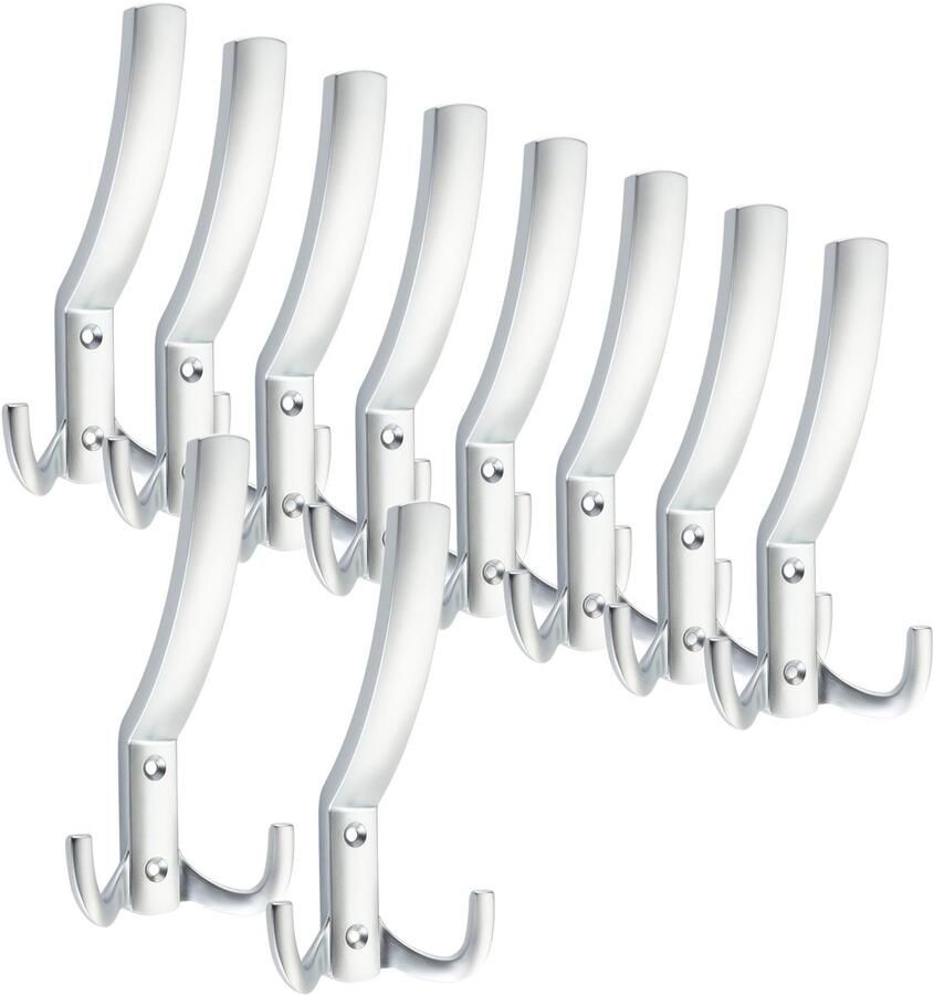 Sotech 10 stuks Kapstokhaken JULIE STRONG Lang Chroom mat Nieuwe solide uitvoering wandgarderobe
